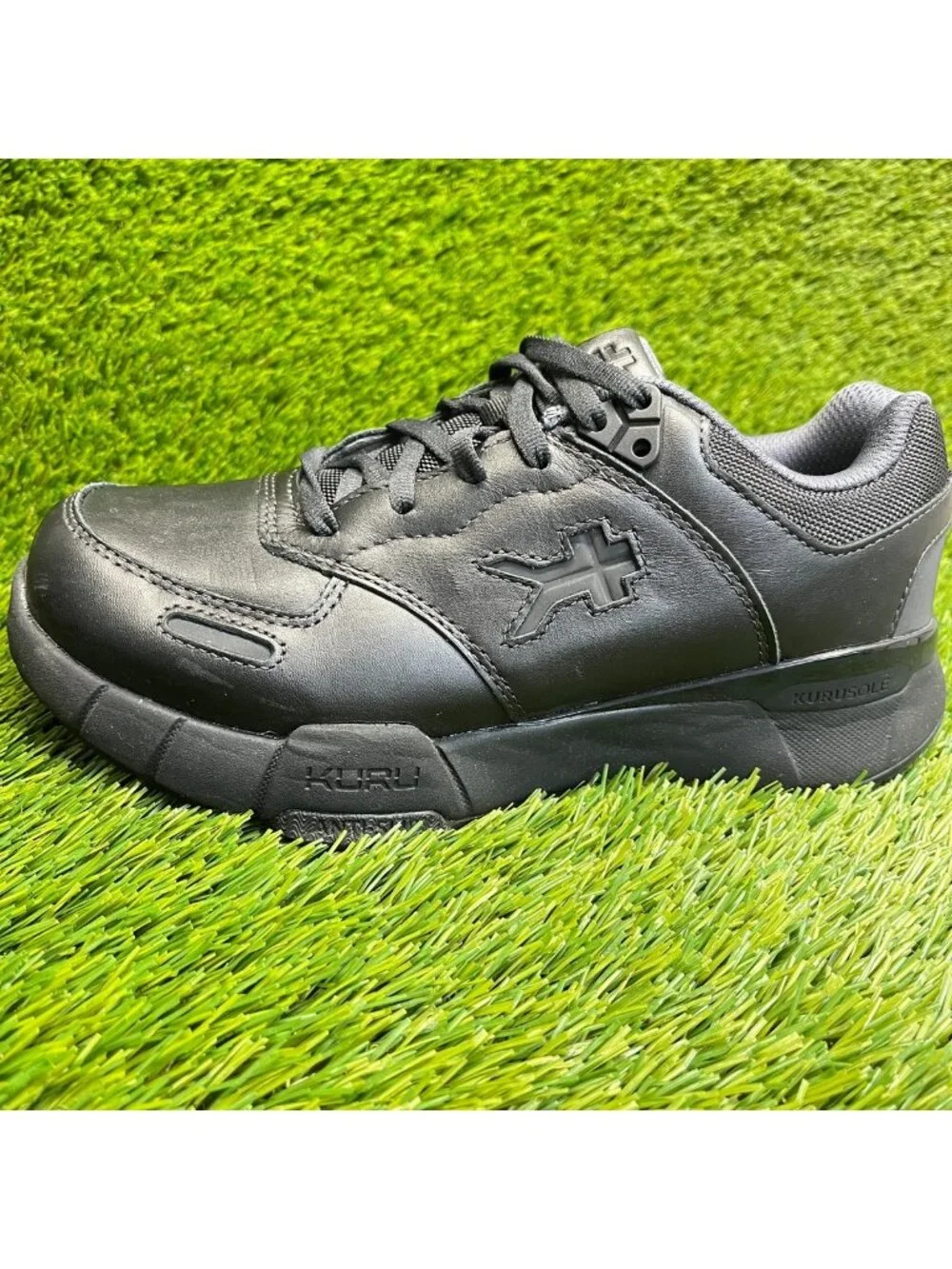 Kuru Kinetic 2.0 Womens Size 8.5D Black Athletic Leather Walking Shoes Sneakers